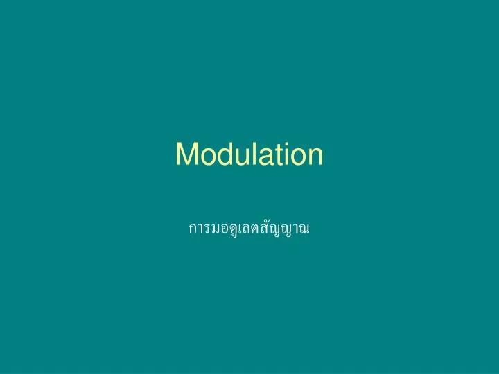modulation