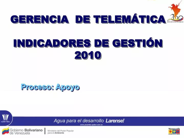 gerencia de telem tica indicadores de gesti n 2010