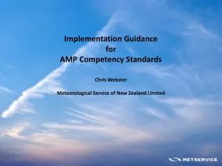 Implementation Guidance for AMP Competency Standards