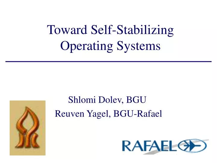 toward self stabilizing operating systems