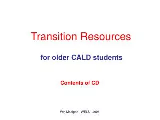 Transition Resources