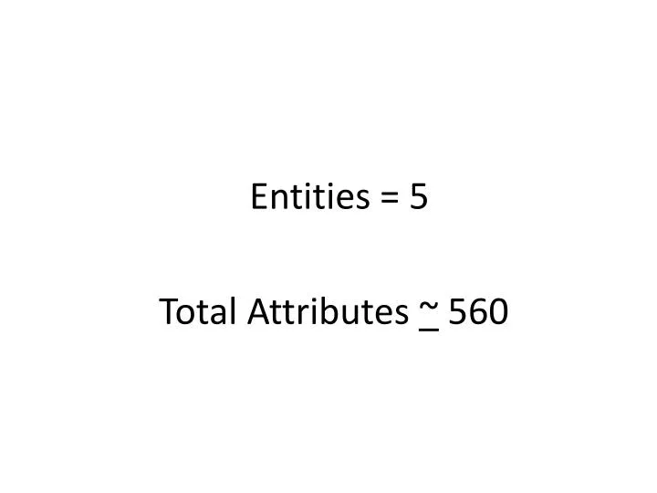 total attributes 560