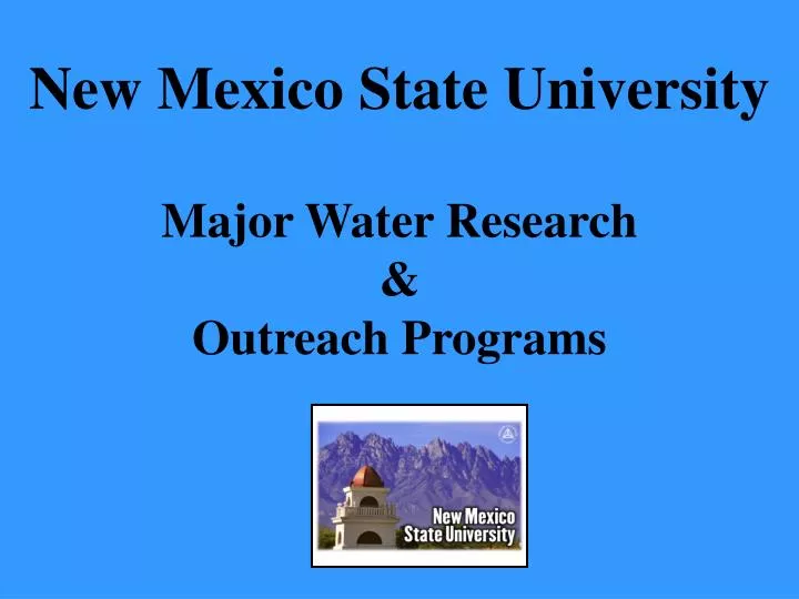 major water research outreach programs