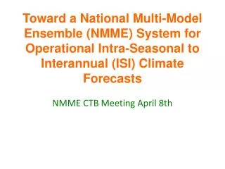 NMME CTB Meeting April 8th