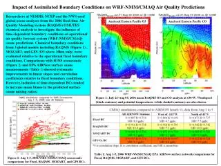 Impact of Assimilated Boundary Conditions on WRF-NMM/CMAQ Air Quality Predictions