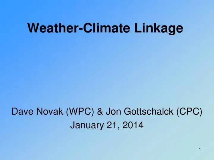weather climate linkage
