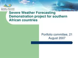 Severe Weather Forecasting Demonstration project for southern African countries