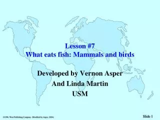 Lesson #7 What eats fish: Mammals and birds
