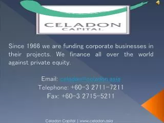 Health And Biotechnology Financing Firm - Celadon Capital