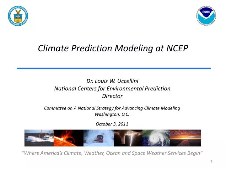 climate prediction modeling at ncep