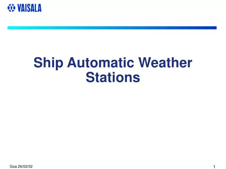 ship automatic weather stations