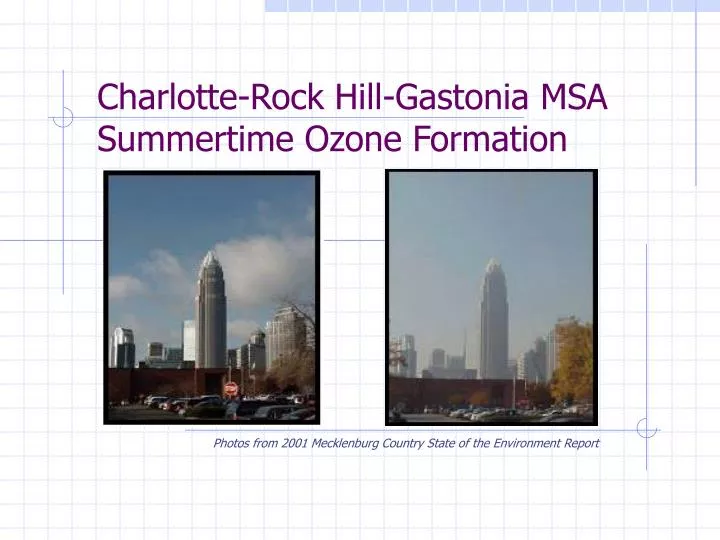 charlotte rock hill gastonia msa summertime ozone formation