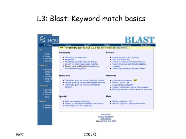 l3 blast keyword match basics