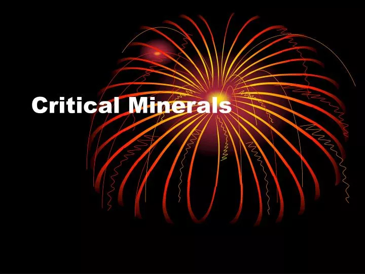 critical minerals