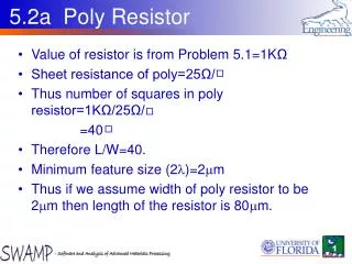 5.2a Poly Resistor