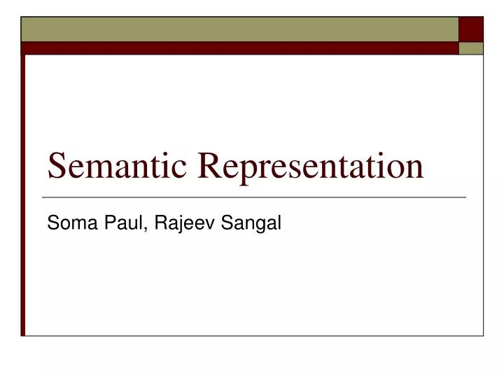 semantic representation