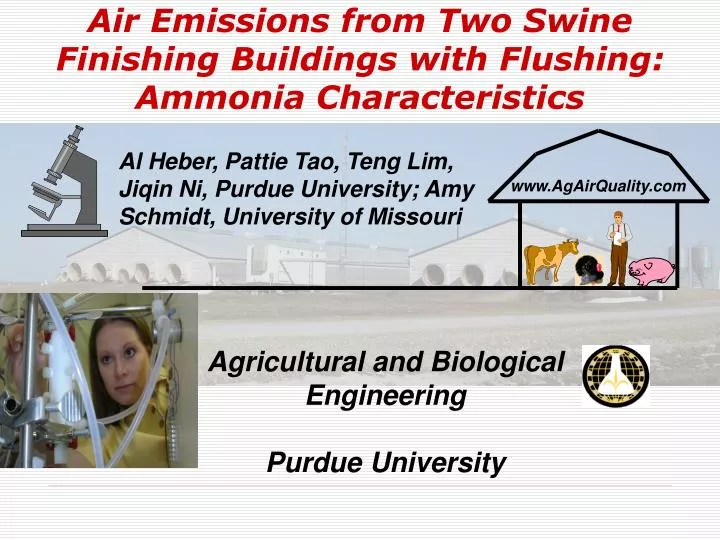 air emissions from two swine finishing buildings with flushing ammonia characteristics