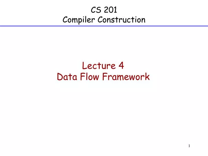 cs 201 compiler construction