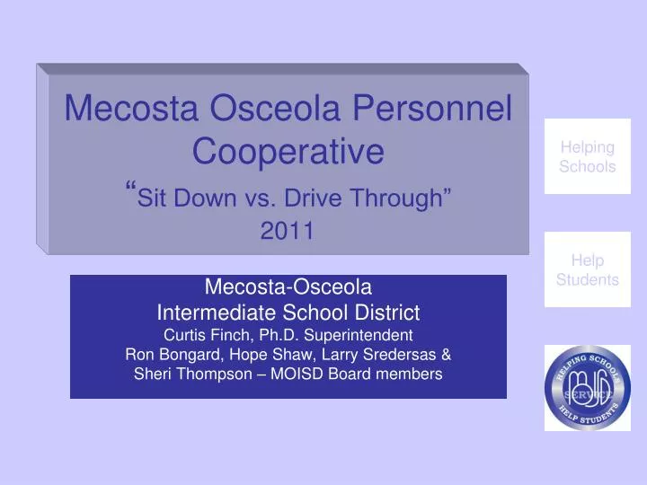 mecosta osceola personnel cooperative sit down vs drive through 2011
