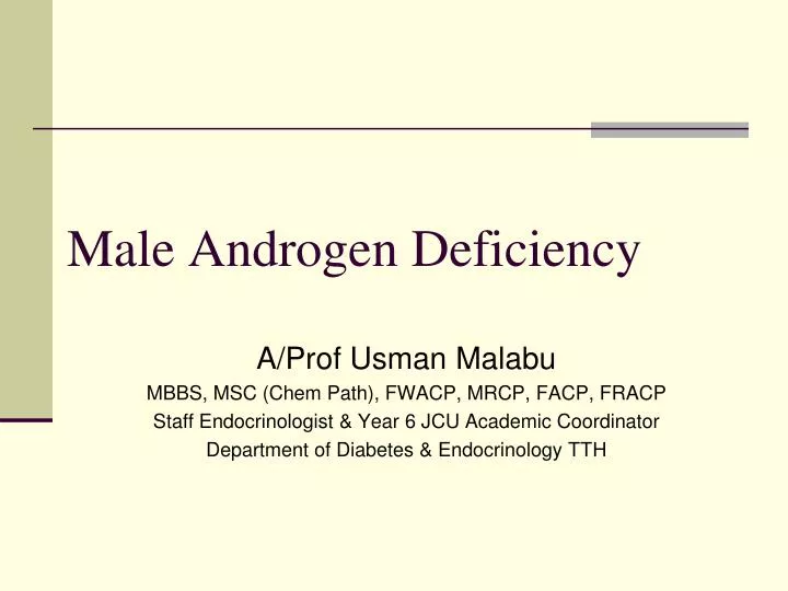 male androgen deficiency