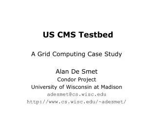 US CMS Testbed