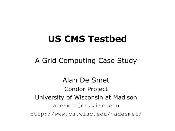 us cms testbed