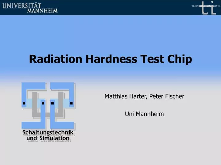 radiation hardness test chip