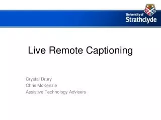 Live Remote Captioning