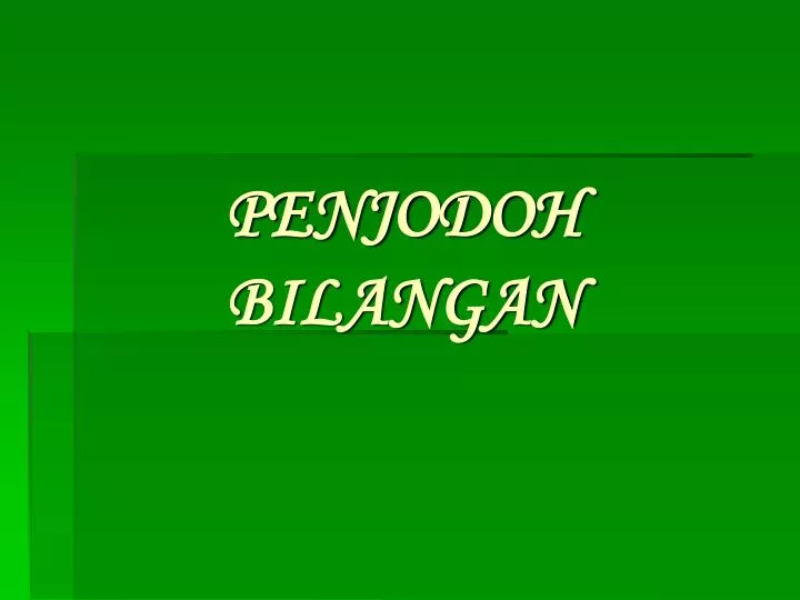 penjodoh bilangan