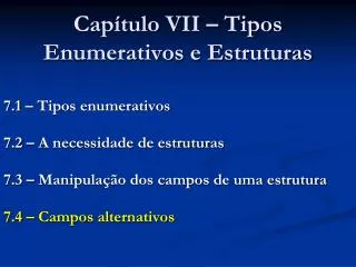 cap tulo vii tipos enumerativos e estruturas