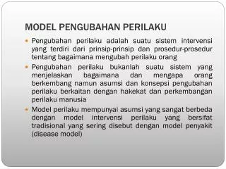 model pengubahan perilaku