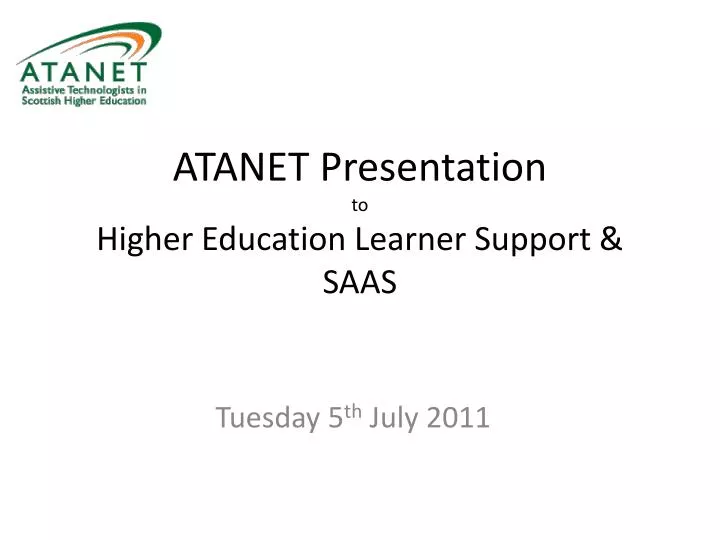 atanet presentation to higher education learner support saas