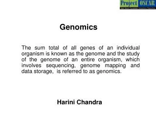 Genomics