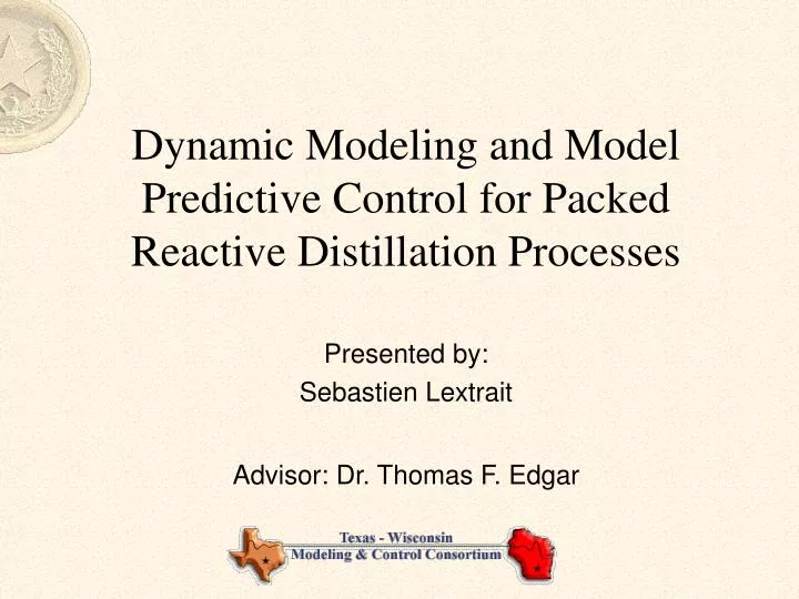 dynamic modeling and model predictive control for packed reactive distillation processes