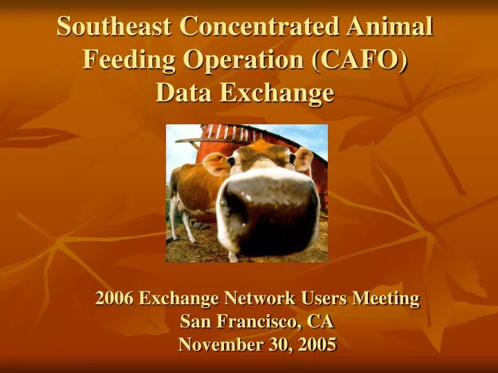 southeast concentrated animal feeding operation cafo data exchange