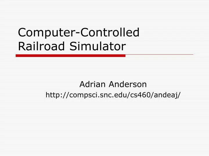 computer controlled railroad simulator