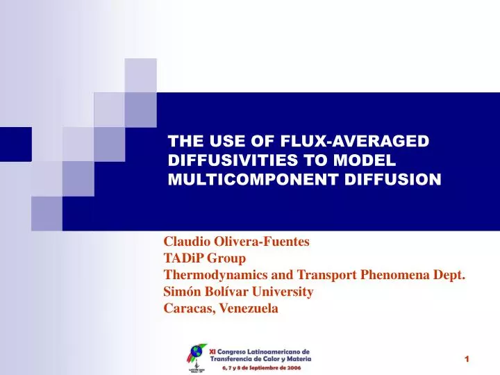 the use of flux averaged diffusivities to model multicomponent diffusion