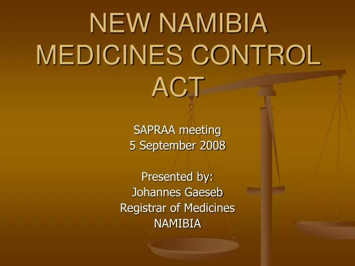 new namibia medicines control act