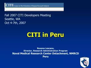 CITI in Peru