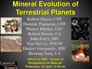 Mineral Evolution of Terrestrial Planets