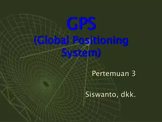 gps global positioning system