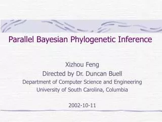 Parallel Bayesian Phylogenetic Inference