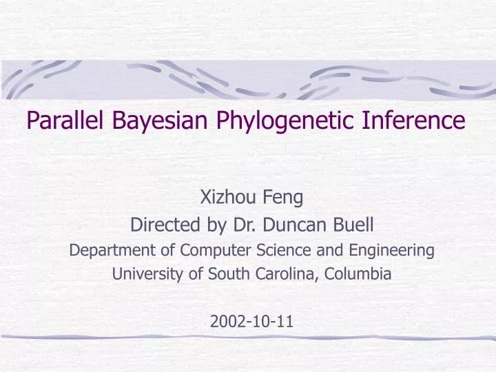 parallel bayesian phylogenetic inference