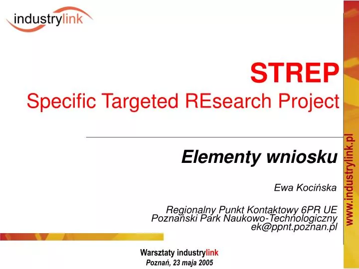 strep specific targeted research project