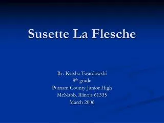Susette La Flesche
