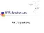 NMR Spectroscopy - slide 1