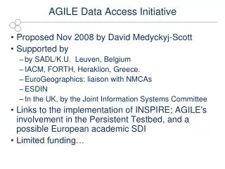 AGILE Data Access Initiative