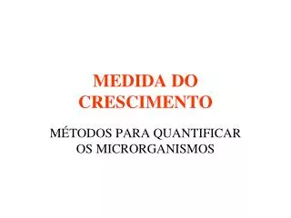 medida do crescimento