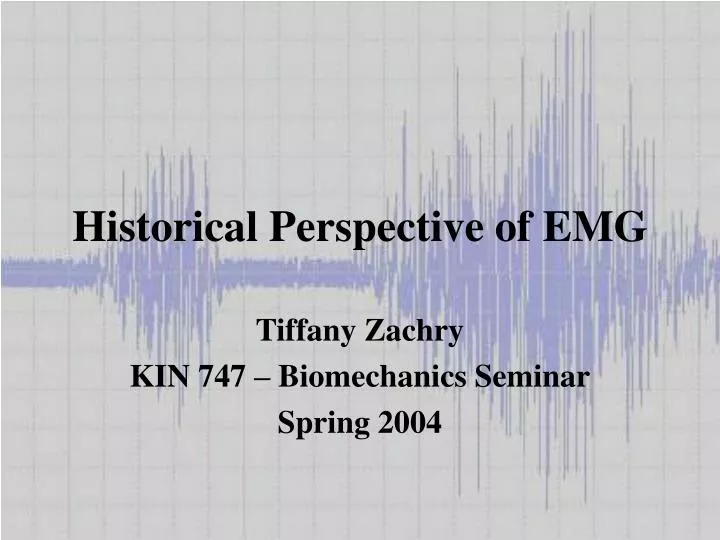 historical perspective of emg