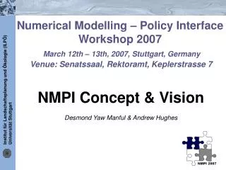 NMPI Concept &amp; Vision Desmond Yaw Manful &amp; Andrew Hughes